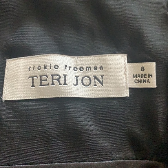 Rickie Freeman Teri Jon black cocktail dress size 8 - Picture 7 of 9
